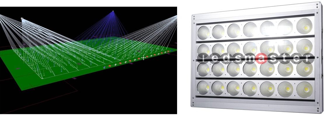 photometric design for football field lighting