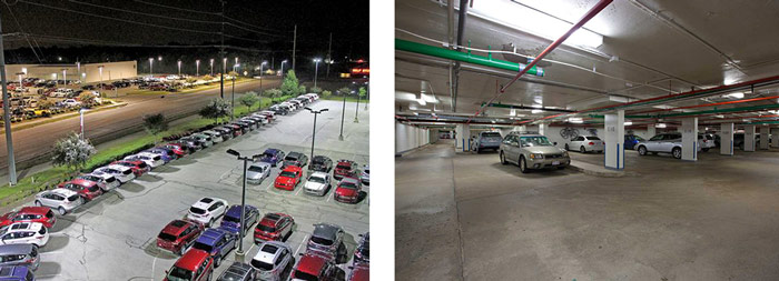 parking garage light for repair