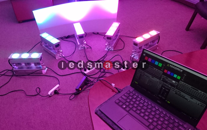 Controlling the color of RGB light by computer