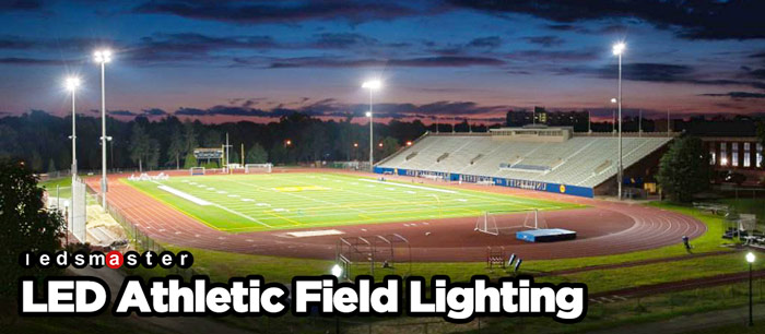 LED flood lights for athletic field