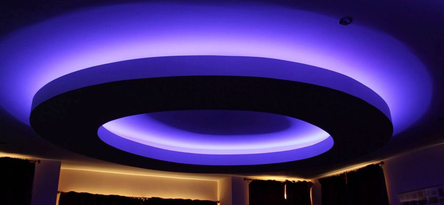 RGB LED strip lights for home and commercial ceiling