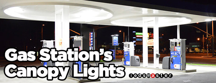 LED lights for gas station canopy & ceiling
