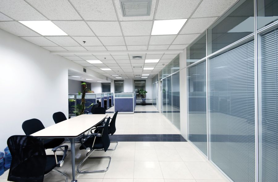 Ceiling-lights-in-office
