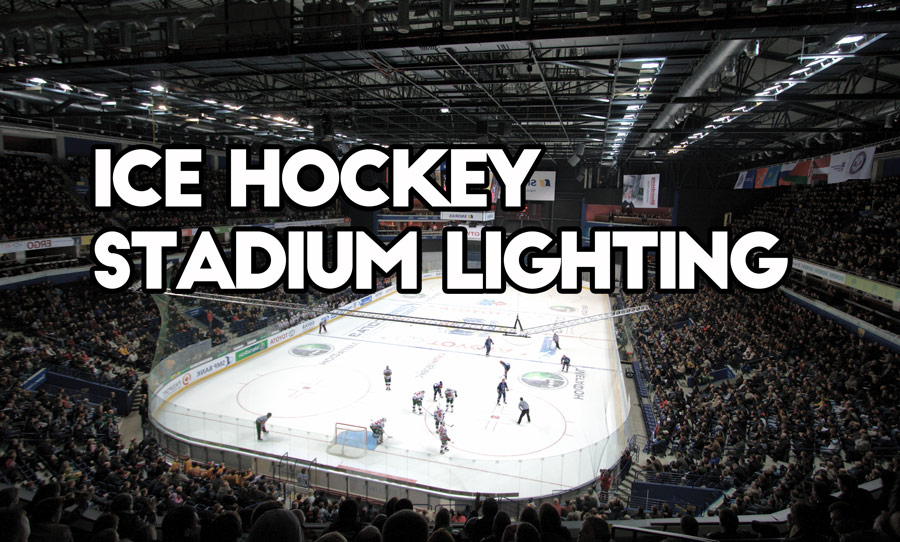 ice hockey stadium lighting on installation