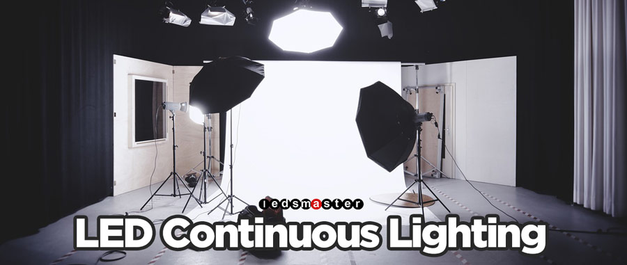 applying continuous lights inside studio