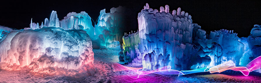 colored RGB led lights for ice castle