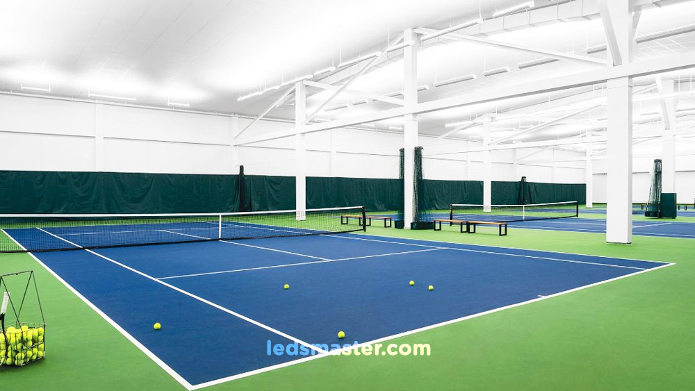 LED light reduce tennis court maintenance cost