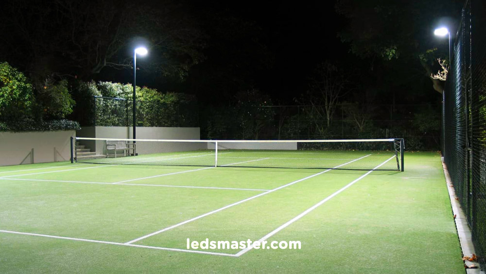brighter tennis court with LED lights