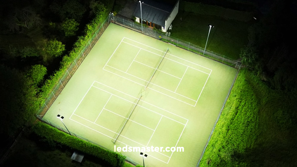 too bright tennis court