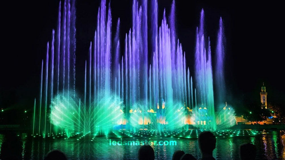color changing lights for park fountain