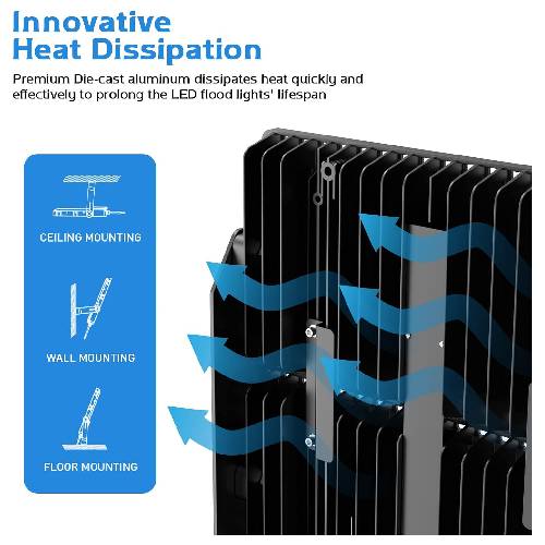 600W LED Football Field Lights Heat Dissipation
