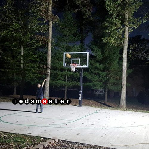 backyard basketball court lights